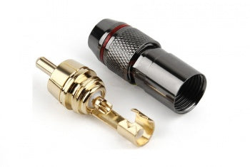 Gold Plated RCA Phono Plugs - Solder Fit (Pair)