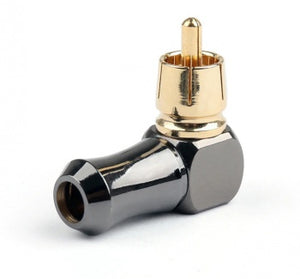 Right Angle RCA Phono Plugs - Solder Fit (Pair)